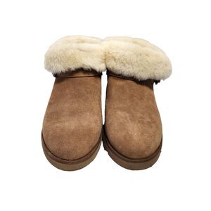 Ugg Romely Short Buckle Ankle Boots Womens Size 9 Chestnut Brown Suede Fashion